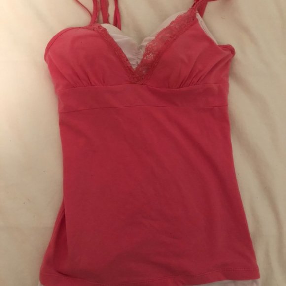 lace trim pink y2k tank! - Picture 3 of 4